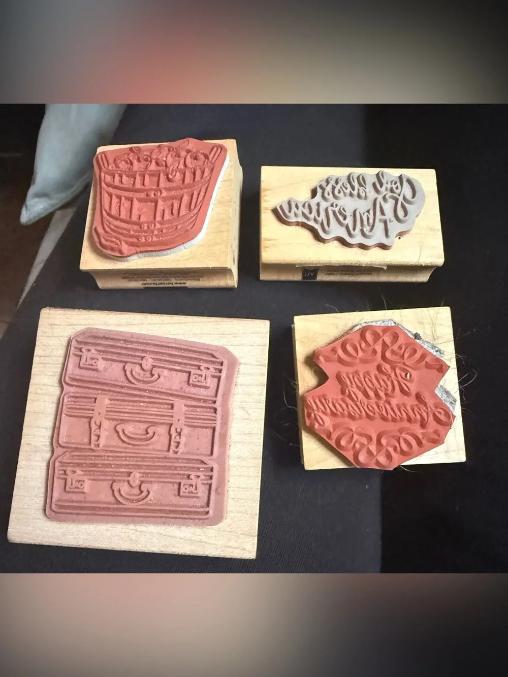 Wooden Craft new ink Stamp Wood greeting card art craft scrap